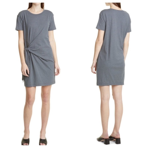 Vince Striped Knot Cotton Sheath Mini Dress size XS - Picture 3 of 9